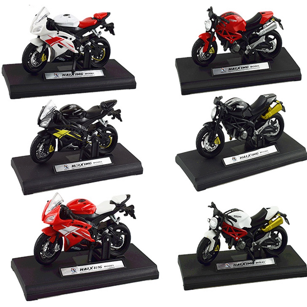 โมเดลรถจักรยานยนต์จําลอง พลาสติก ขนาดพกพา 1:18 ของเล่นสําหรับเด็ก และผู้ใหญ่