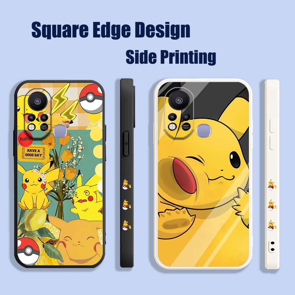 ปลอกสําหรับ Huawei Nova 3i 7i 8i 5T Y9S Pokemon Pikachu น่ารัก Cool อะนิเมะ UHR12 เคสโทรศัพท์ขอบสี่เหลี่ยม