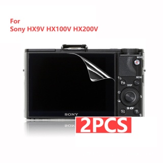 2 ชิ้น ฟิล์มกระจกนิรภัยกันรอยหน้าจอกล้อง สําหรับ For Sony HX9V HX100V HX200V