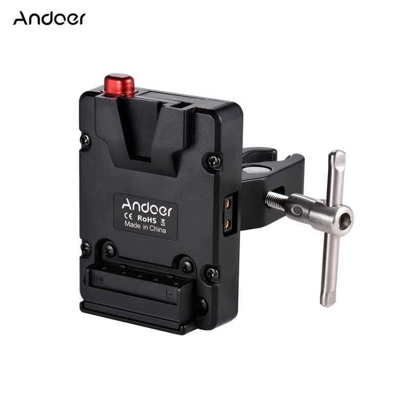 Andoer Nano V-ขาเมาท์แบตเตอรี่อะแดปเตอร์จ่ายไฟแผ่น Plier Clamp
