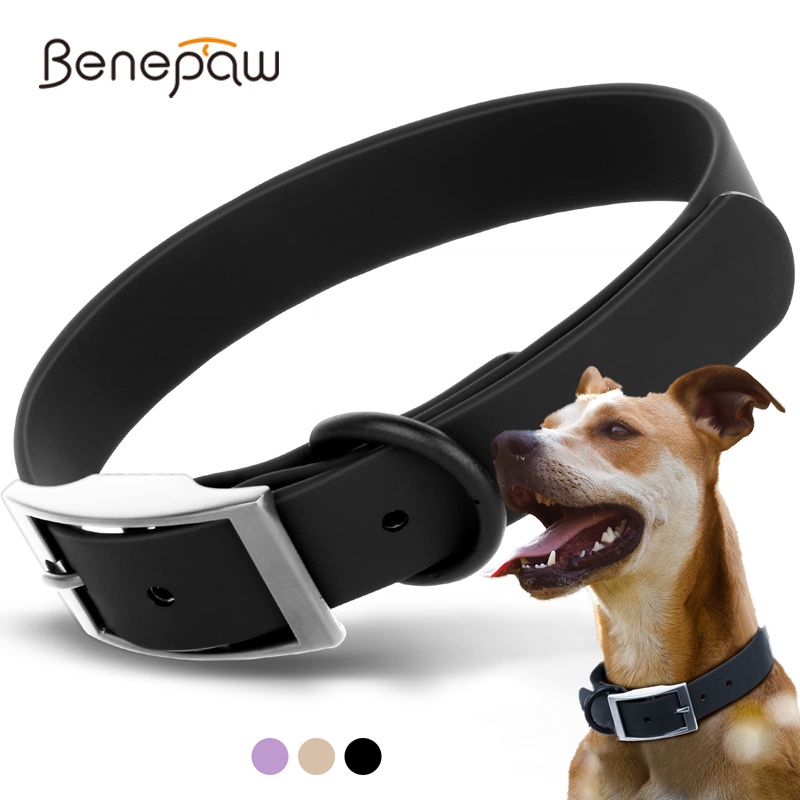 Benepaw ปลอกคอสุนัข เคลือบยางนิ่ม ทนทาน กันน้ํา ทําความสะอาดง่าย สําหรับสัตว์เลี้ยง ขนาดเล็ก กลาง ใหญ่