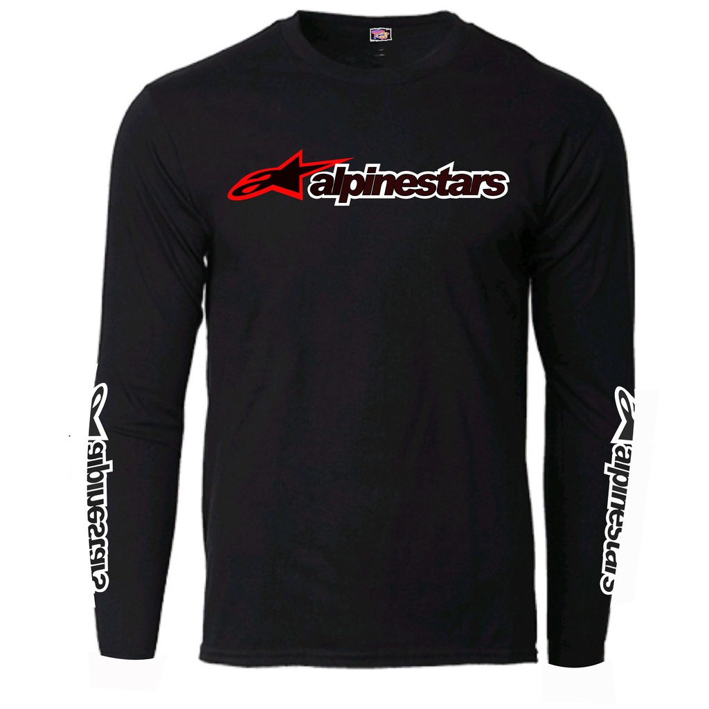 เสื้อยืดแขนยาว ลาย Ride Alpine Stars Motor Racing 100%