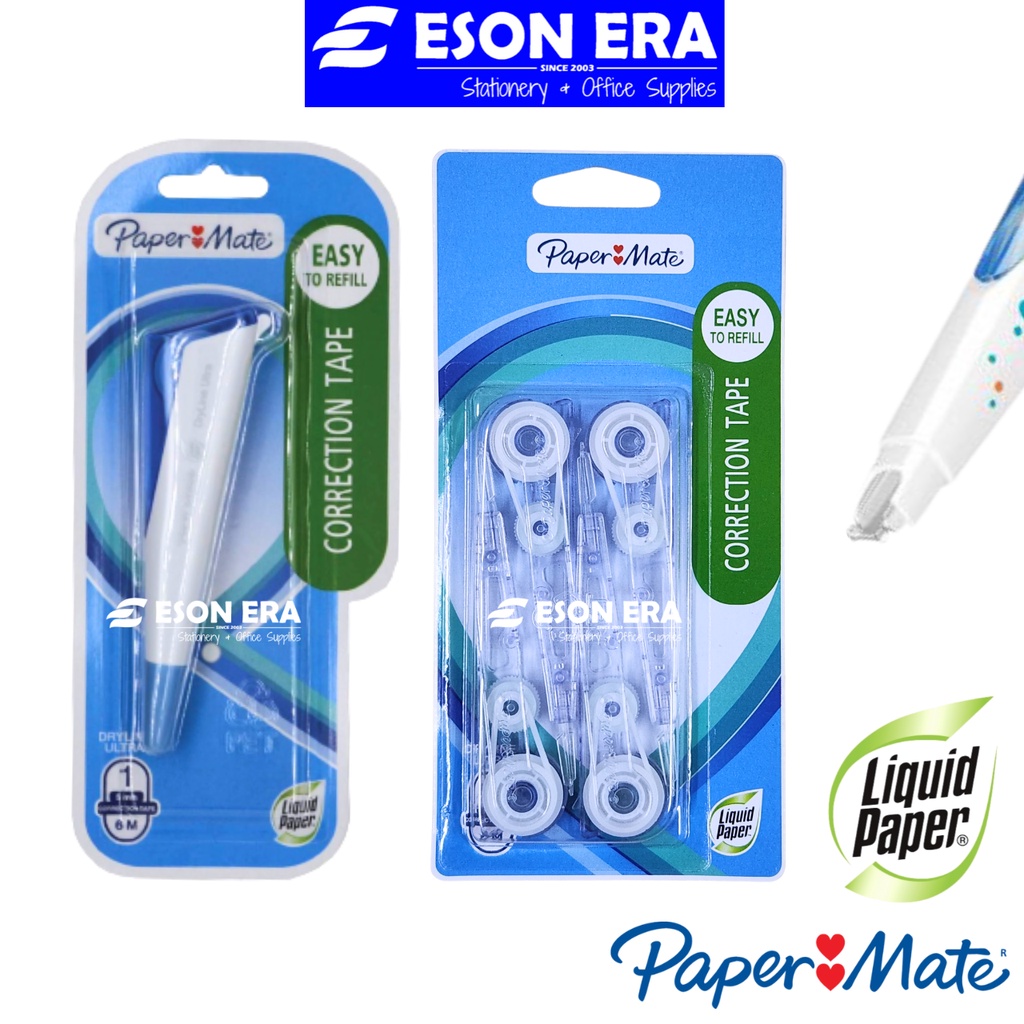 Papermate Dryline Ultra Correction Tape กระดาษรีฟิล Mate