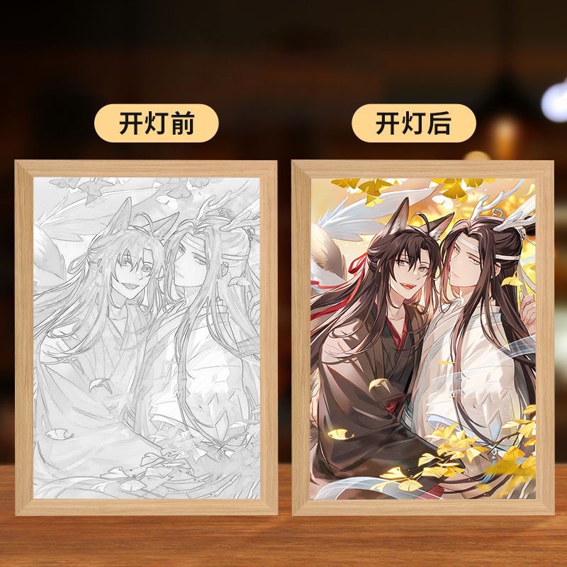 โคมไฟภาพวาด รูปการ์ตูนอนิเมะ Wei Wuxian Grandmaster of Demonic สําหรับแฟนคลับ
