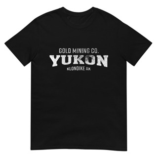 เสื้อยืดแขนสั้น พิมพ์ลายกราฟฟิค Yukon Canada Gold สําหรับผู้หญิง