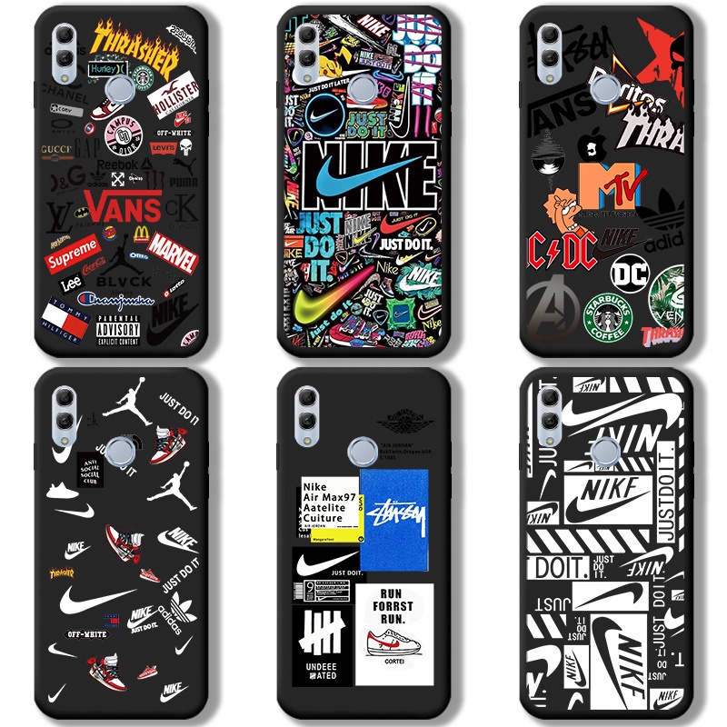 Huawei Honor 10 Lite 10i Play 9X 9i 9 Lite เคสโทรศัพท์สีดํา ni ke air sports ชื่อร่วมและ Graffiti สไ
