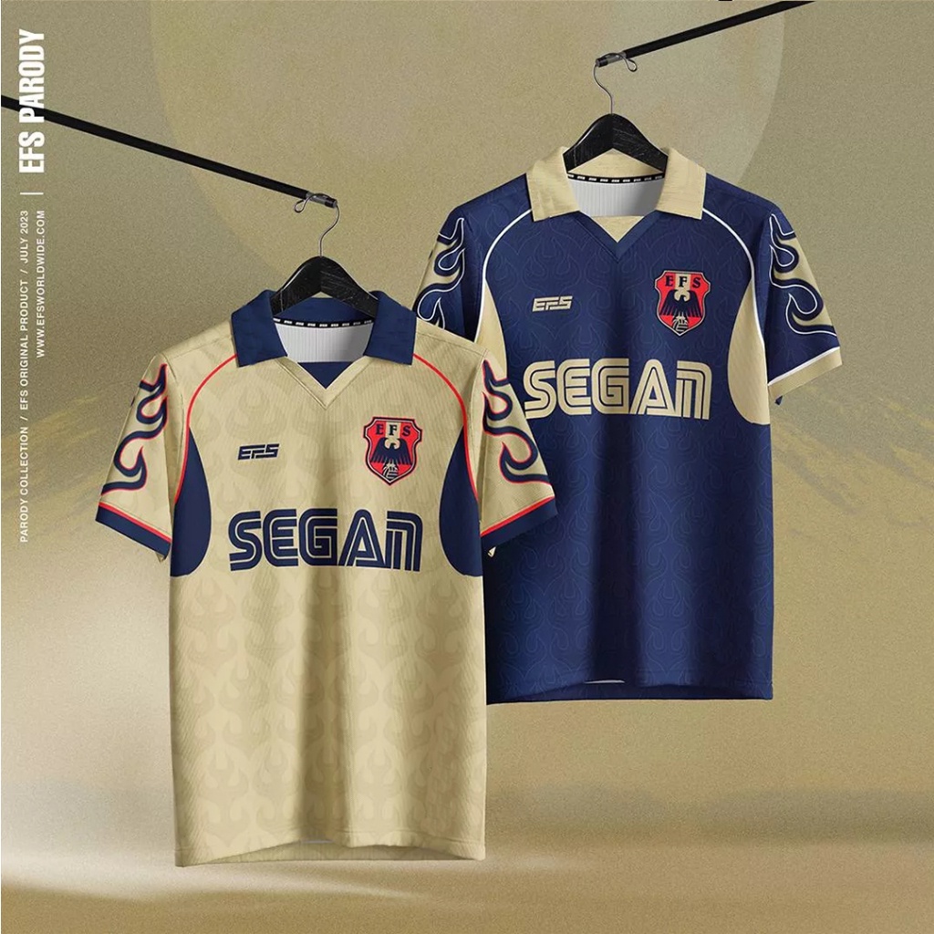 Efs PARODY เสื้อโปโลแขนสั้นลําลอง คอปก สไตล์เรโทร สําหรับผู้ชาย และผู้หญิง