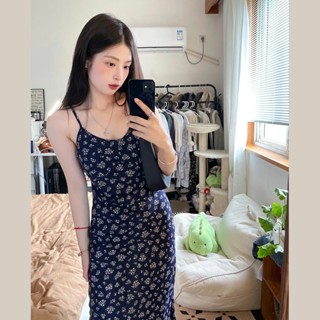 67658 ชุดเดรสกระโปรงยาว ลายดอกไม้ สําหรับสตรี