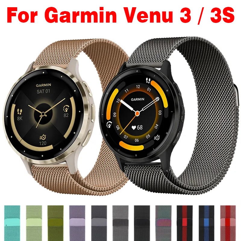 Garmin Venu 3 45 มม. Garmin Venu 3s 41 มม. สายรัดข้อมือ แบบปลดเร็ว คลาสสิก แฟชั่น กีฬา ผู้ชาย ผู้หญิง วง สายนาฬิกาข้อมือ โลหะสเตนเลส แม่เหล็ก สําหรับ Garmin Venu 3 3s