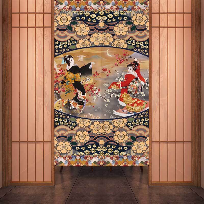 ฉากกั้นห้อง แบบแขวนประตู สไตล์ญี่ปุ่น สําหรับผู้หญิง ห้องนอน