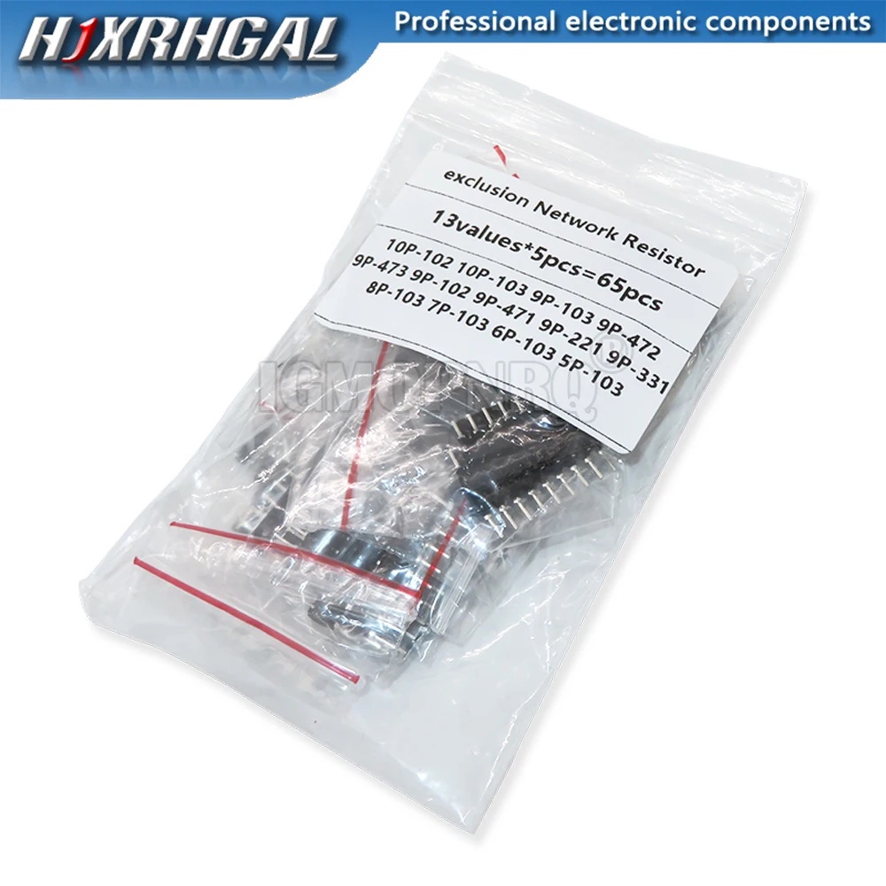 13 ค่า * 5 ชิ้นตัวต้านทานเครือข่ายอาร์เรย์ผลิตภัณฑ์ชุดรวม 9A103 9A102 9A472 9A221 9A331 9A471 7A103 