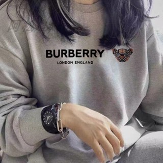 ใหม่ Burberr เสื้อกันหนาว มีฮู้ด ทรงหลวม ใส่สบาย สําหรับผู้ชาย และผู้หญิง 2023