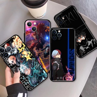 เคสโทรศัพท์มือถือ ซิลิโคนนิ่ม ป้องกันกล้อง ลายการ์ตูนอนิเมะ My Hero Academia สําหรับ Apple iPhone X XS XR XS 11 12 MINI PRO MAX