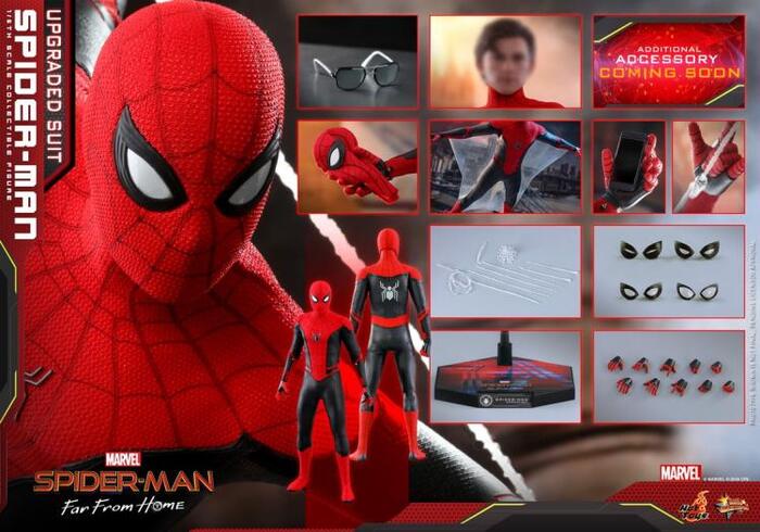 Hot Toys Marvel Spiderman: Far From Home New Red and Black Uniforms 1/6 Anime Action Figure Collection Model