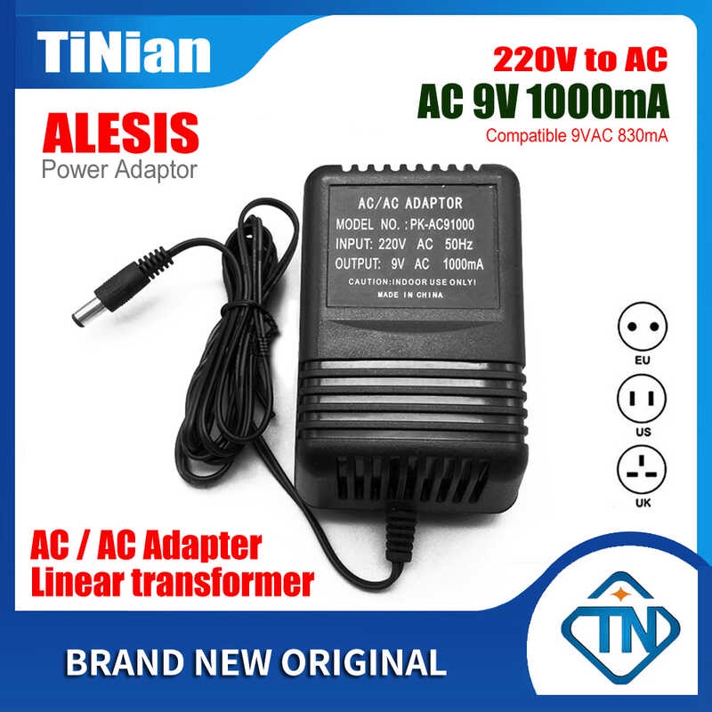 220V Ac/อะแดปเตอร์ AC 9V 1000Ma (9Vac 830Ma) สำหรับ ALESIS Modfx Multimix 6 USB Mic