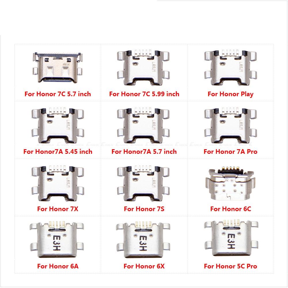 แจ็ค USB Connector แท่นชาร์จปลั๊กพอร์ตสําหรับ HuaWei Honor Play 7C 7A 7X 7S 6C 6A 6X 5C Pro Micro Ty