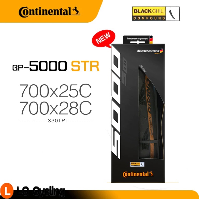 Continental Grand Prix 5000 GP5000 STR Tubeless 700x25c/28c สีดําจักรยานพับยาง GP 5000 TL