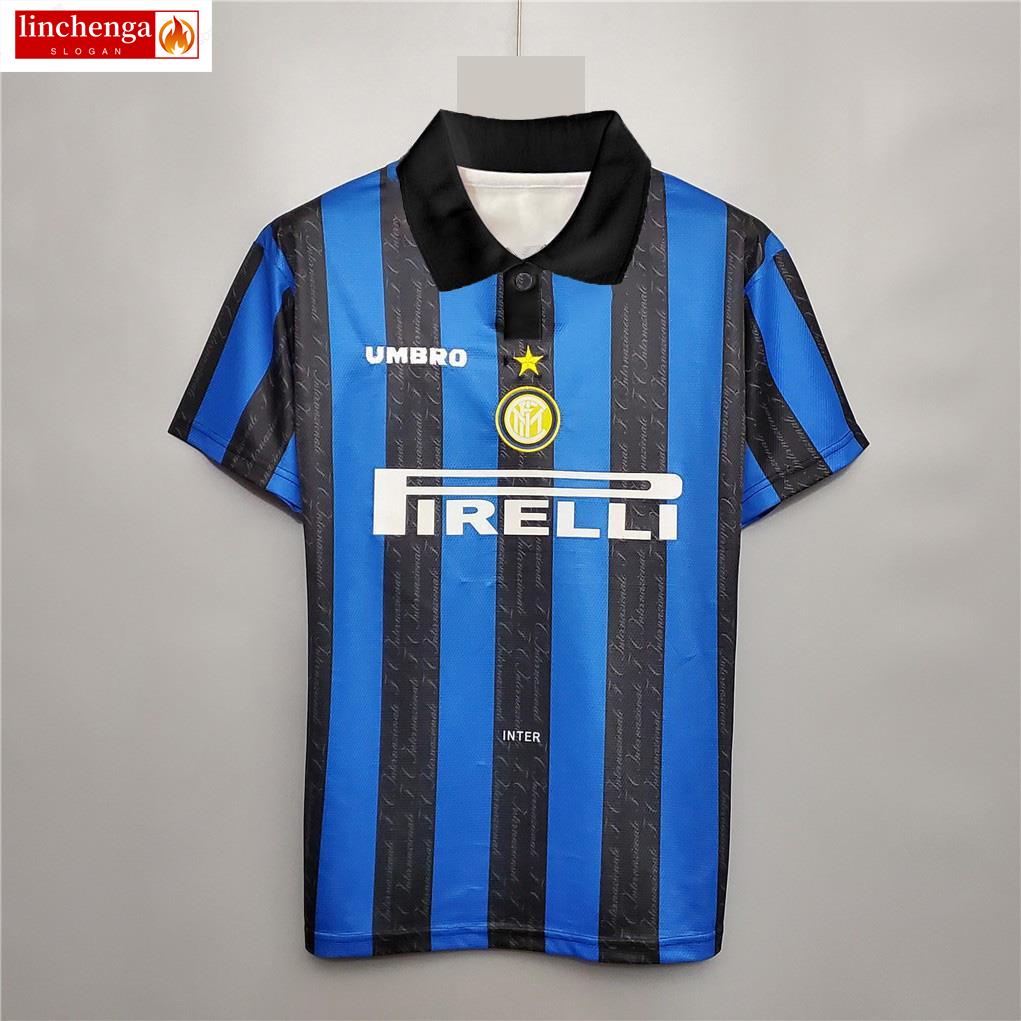 97-98อินเตอร์มิลานบ้านเสื้อฟุตบอลย้อนยุคฟุตบอล