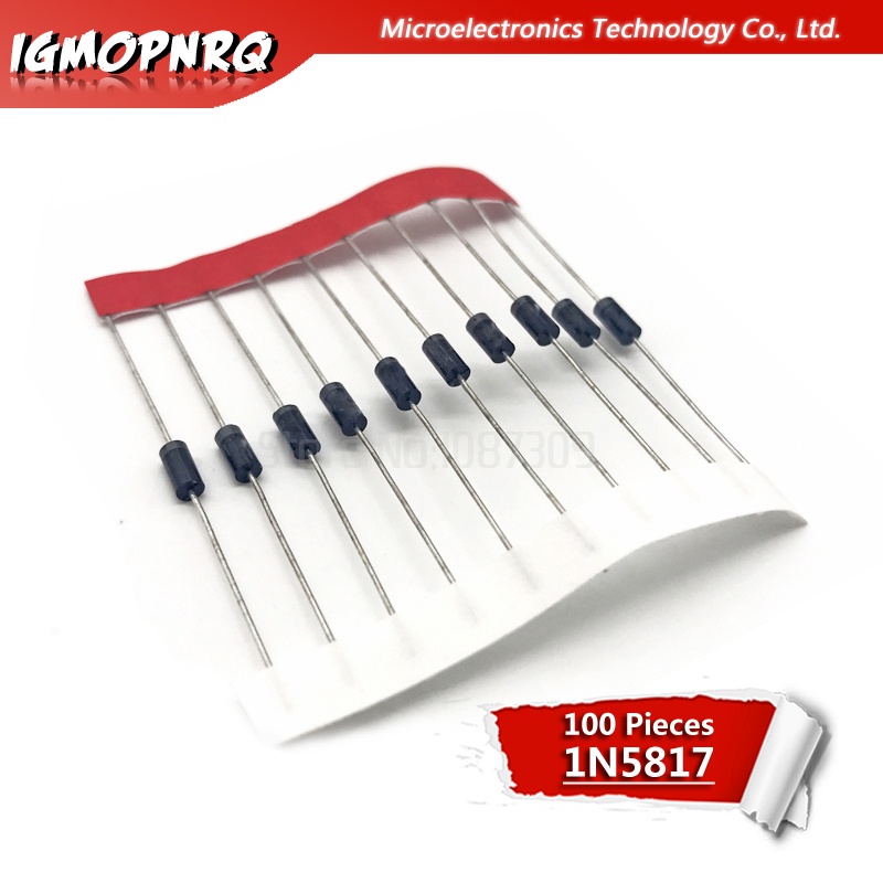 100PCS IN5817 DO-41 1A 20V SCHOTTKY DIODE 1N5817 ใหม่