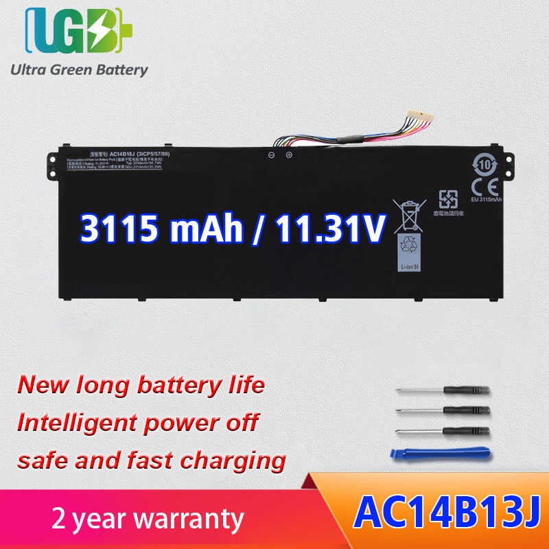 แบตเตอรี่ใหม่ Ac14b13j Ac14b18j สำหรับ UGB Acer Aspire E3-111 E3-112M Es1-511 Es1-512 Es1-531 V3