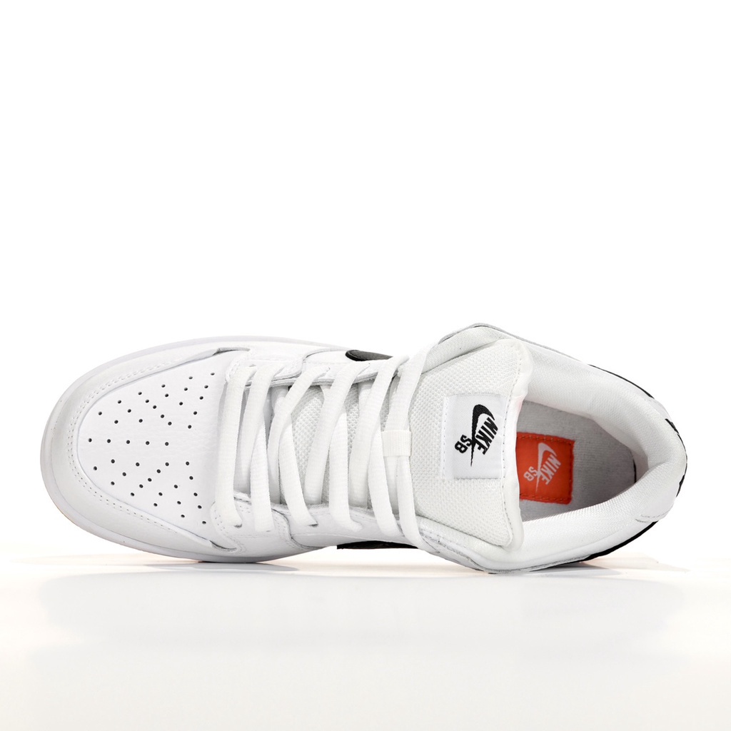 Nike SB Dunk Low PRO iso ZOOMAIR Air Cushion White Black Hook &lt; White gum} Couple All-Match Fashion