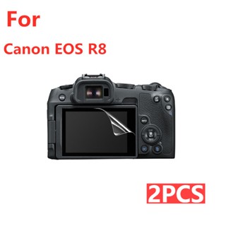 2 ชิ้น ฟิล์มกระจกนิรภัยกันรอยหน้าจอกล้อง ความละเอียดสูง สําหรับ For Canon EOS R8