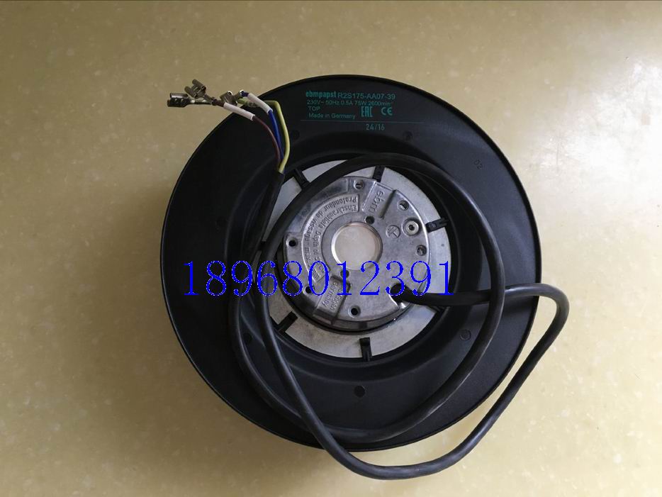 YY พัดลมหอยโข่งใหม่เอี่ยมนําเข้าจากเยอรมัน R2S175-AA07-39 220V-50Hz 65W