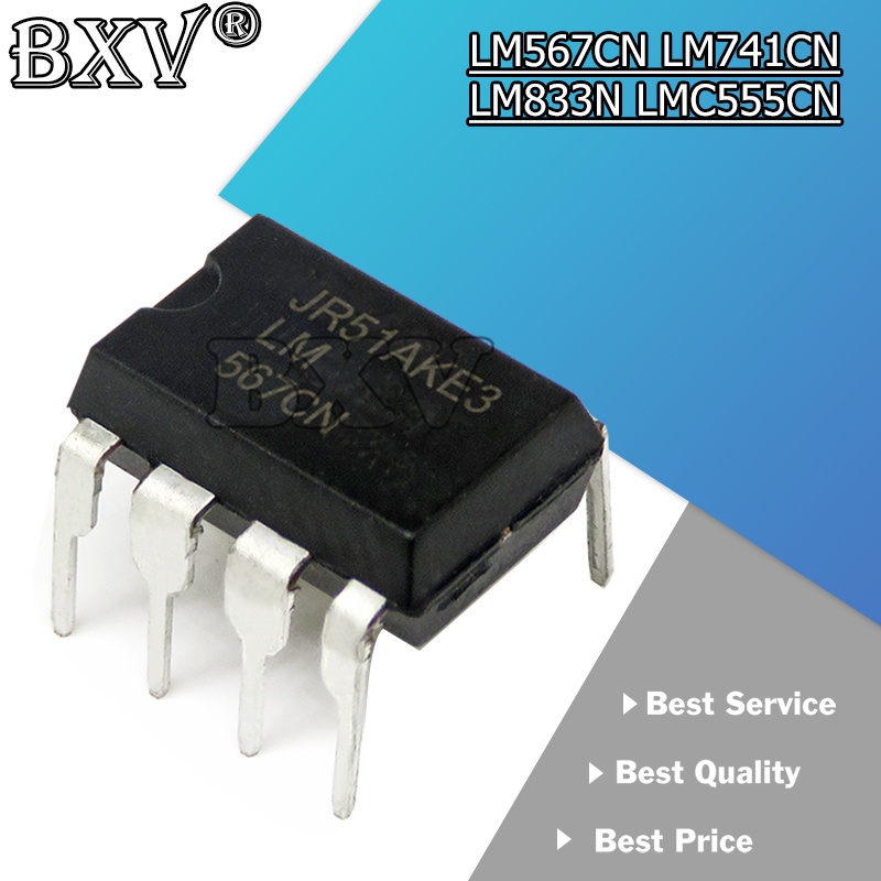 ชิปเซ็ต ไอซี LM567CN DIP8 LM567CN LM741CN LM833N LMC555CN LM567 LM741 UA741 LM833 LMC555 LM555 DIP ใ