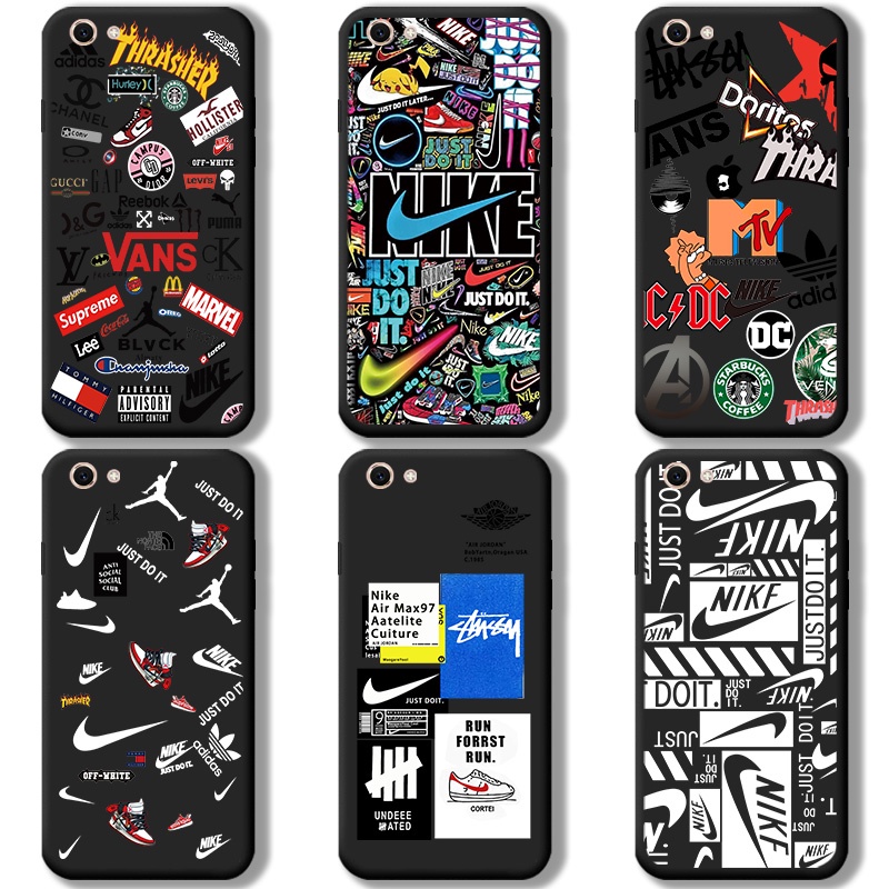 Vivo 1801 1802 1808 1812 1713 1714 1716 1718 1724 1601 1603 1606 1609 เคสโทรศัพท์สีดํา ni ke air spot ชื่อร่วม jor dan Graffiti สไตล์แฟชั่นซิลิคอน soft case
