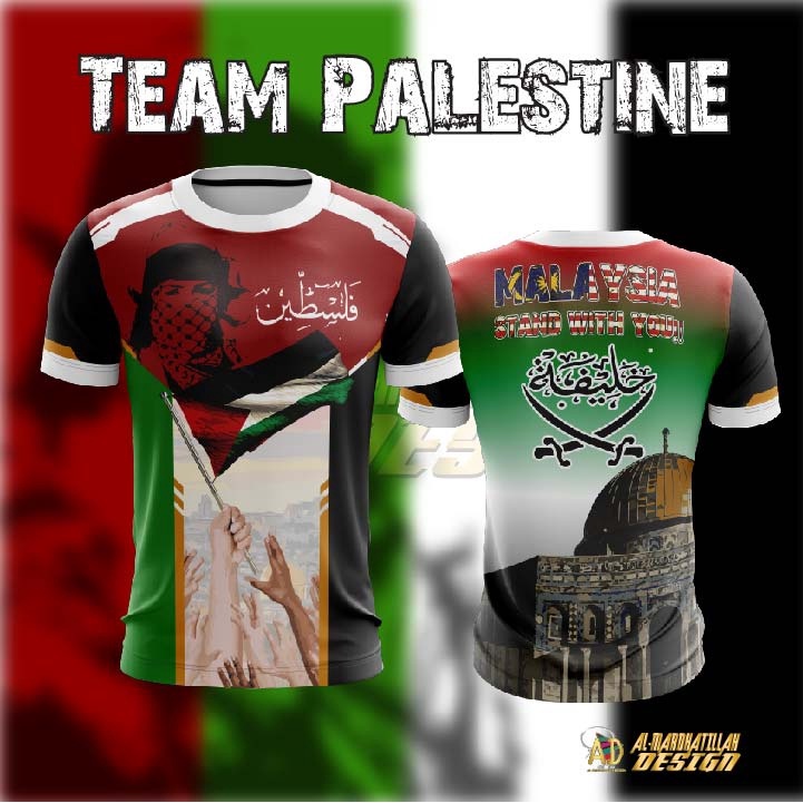 [พร้อมส่ง] เสื้อกีฬาแขนสั้น ลายทีมชาติปาเลสไตน์ X MALAYSIA We Are Palestine Free แฟชั่นใหม่ สําหรับผู้ชาย 2023