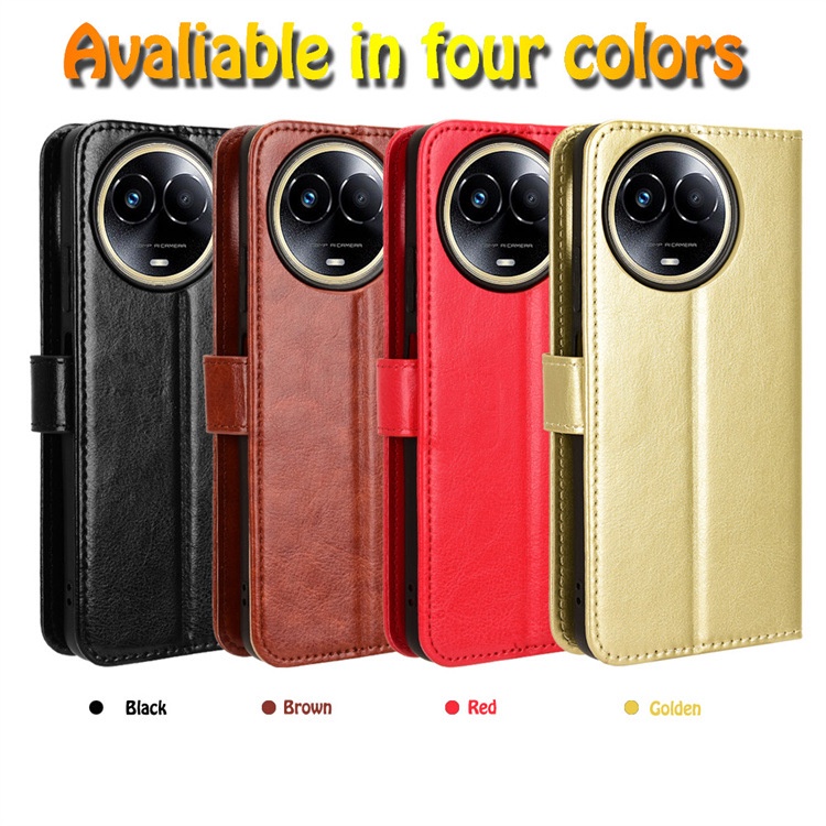 เคสโทรศัพท์หนัง PU ฝาพับ พร้อมช่องใส่บัตร หรูหรา สําหรับ OPPO Realme 11 5G 11x 5G Realme11 4G 5G