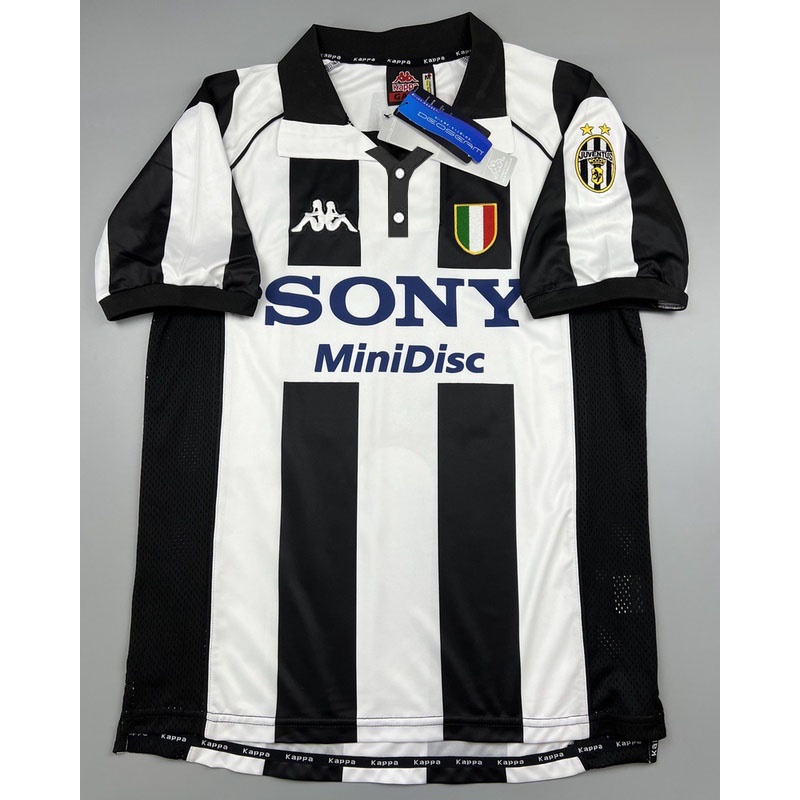 เสื้อกีฬาแขนสั้น ลายทีม Juventus 1997 1997-98 สไตล์เรโทร คลาสสิก