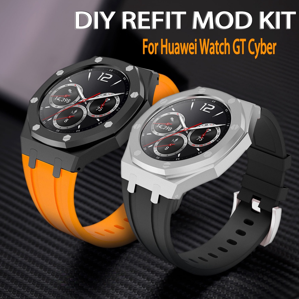 สายยาง สายนาฬิกา huawei watch gt cyber สาย+modification kit เคส สําหรับ Huawei Watch GT Cyber สาย smart watch