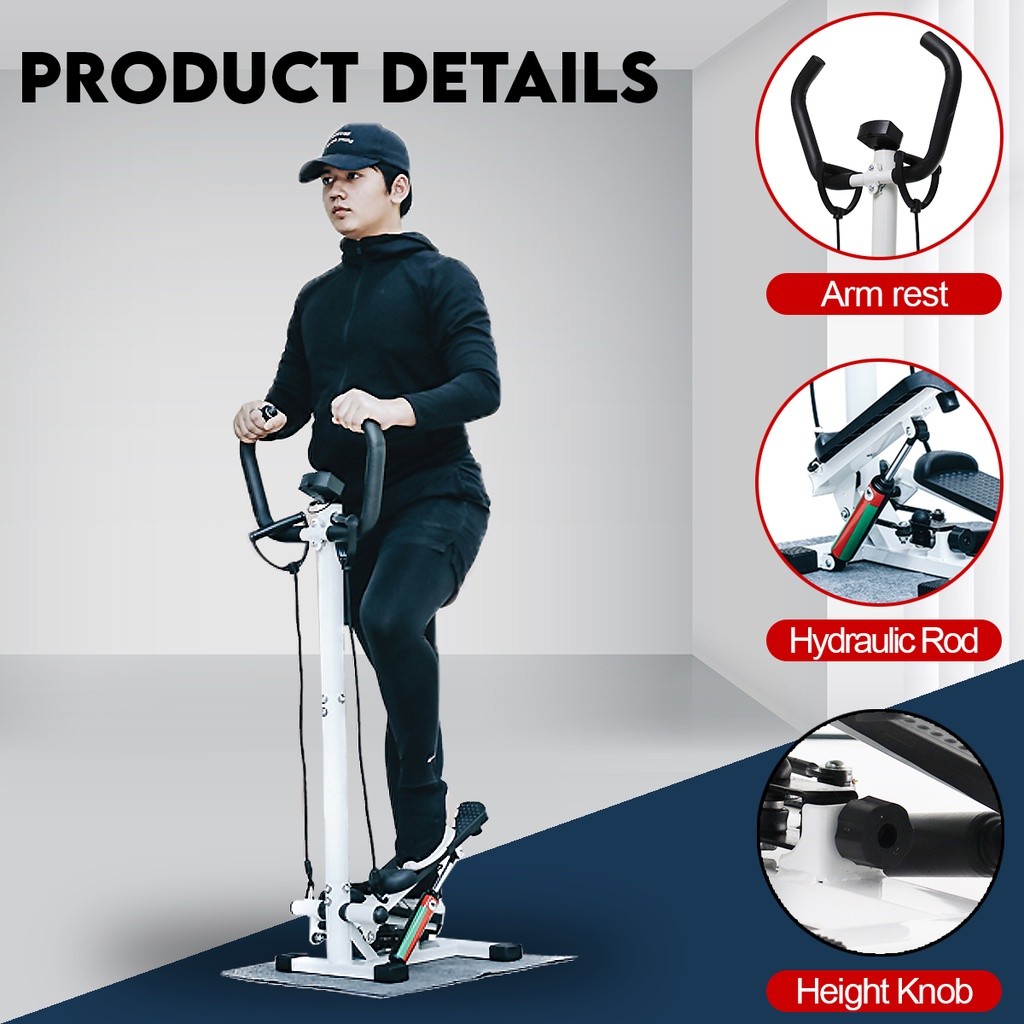 hot🔥การประกันคุณภาพ🔥 import Hydraulic Stepper With Handle Bar Exercise Stair Climber