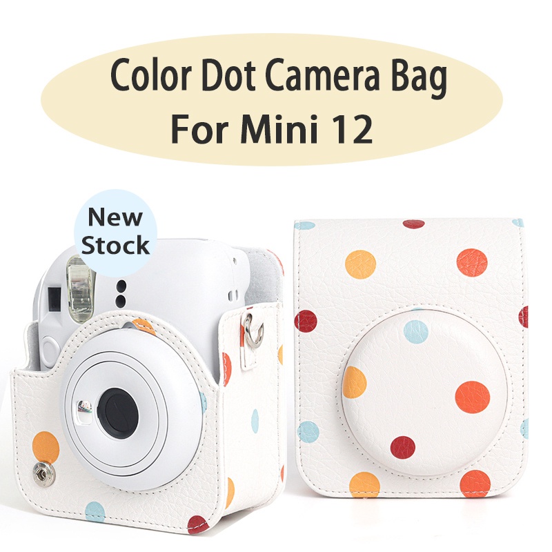 [ใหม่] กระเป๋าใส่กล้อง ลายจุด สําหรับ For Instax Mini 12 Mini12