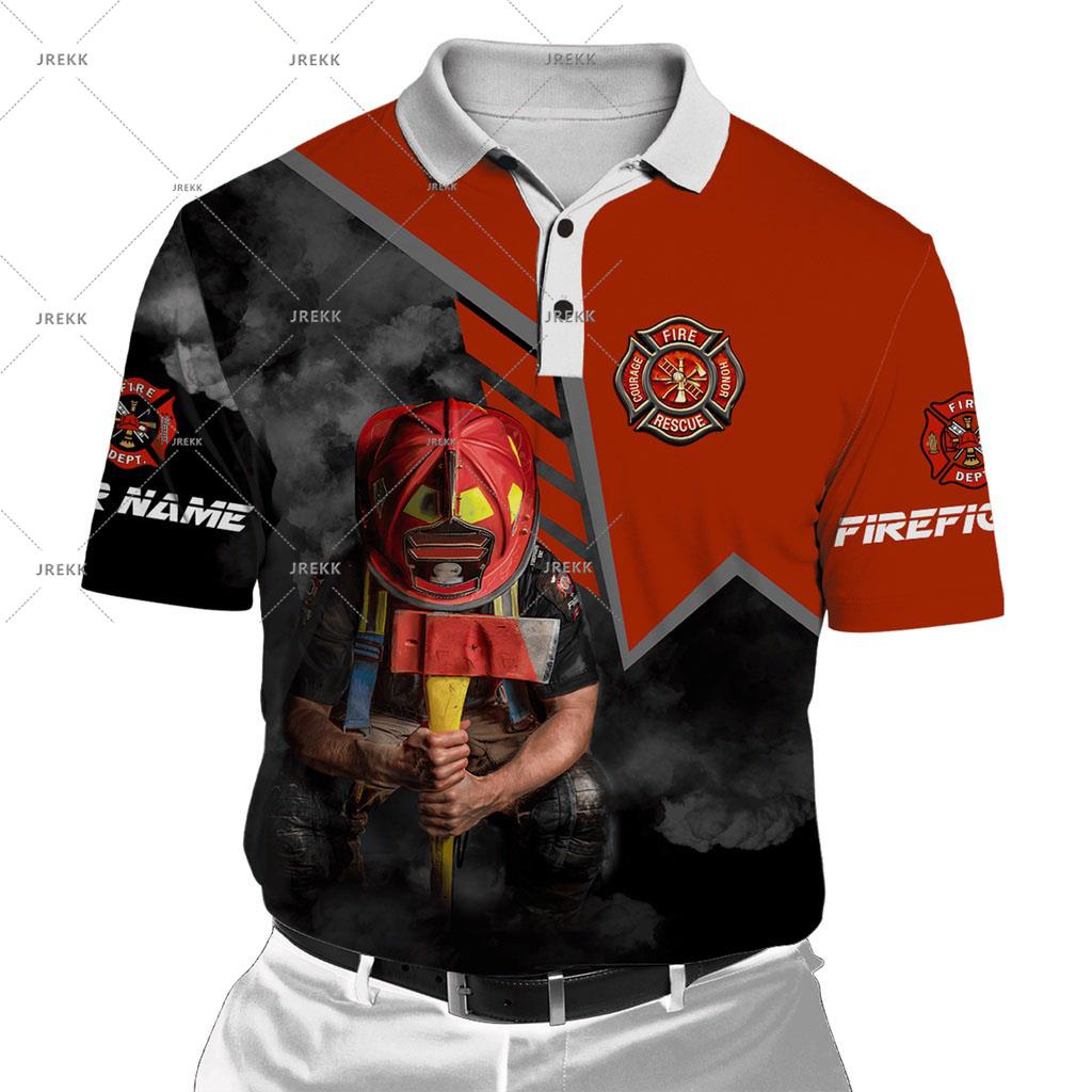 Plstarcosmos เสื้อโปโล แขนกุด ลายนักดับเพลิง 3D สไตล์ฮาราจูกุ เหมาะกับการเล่นฟิตเนส ทุกเพศ -1 ราคา ถูกที่สุด ดีลบีเคเค