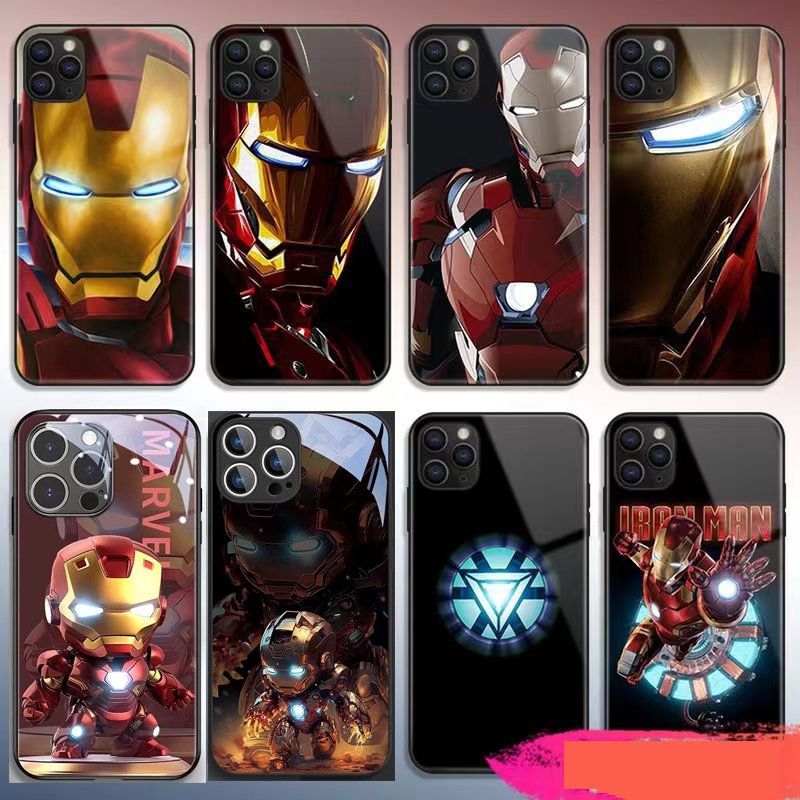 Iphone 4 4S 5 5S 5C 6 6S 7 8 Plus SE SE1 SE2 XS Max 230411 เคสโทรศัพท์มือถือแบบนิ่ม ลาย Marvel Iron Man Trasformer สีดํา