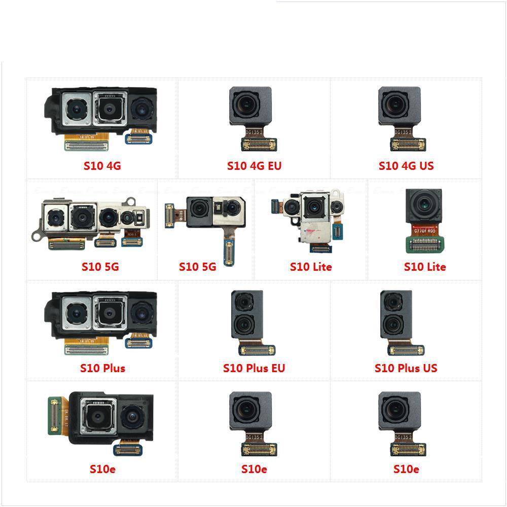 กล้องเซลฟี่ด้านหน้าด้านหลังหลักสําหรับ Samsung Galaxy S10 Plus Lite 5G 4G S10e Flex Cable Parts
