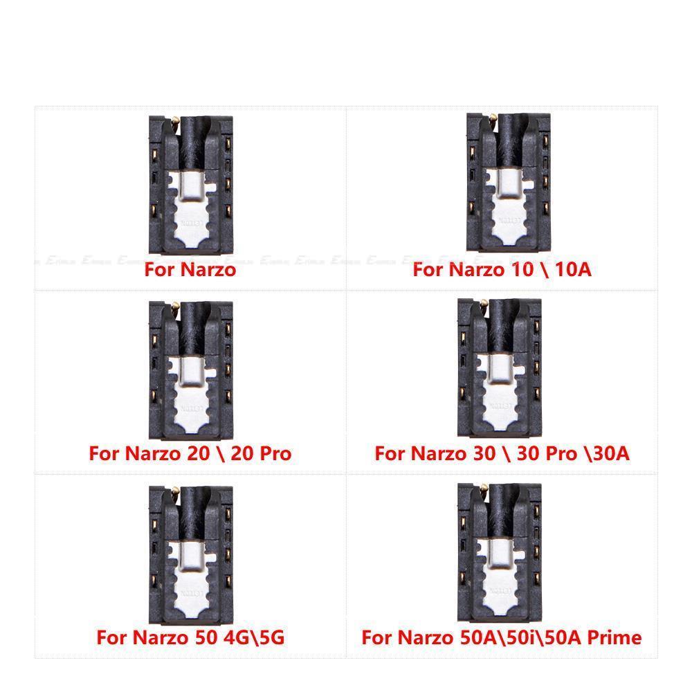 แจ็คหูฟังพอร์ตเสียงเชื่อมต่อชิ้นส่วนสําหรับ OPPO Realme Narzo 10 10A 20 20A 30 30A 50 50i 50A Prime 