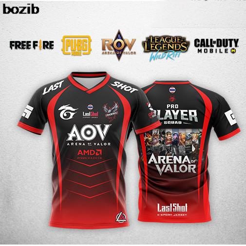 Bozib เสื้อเกมส์ E-Sport No.5 กีฬา FREEFIRE PUBG ROV