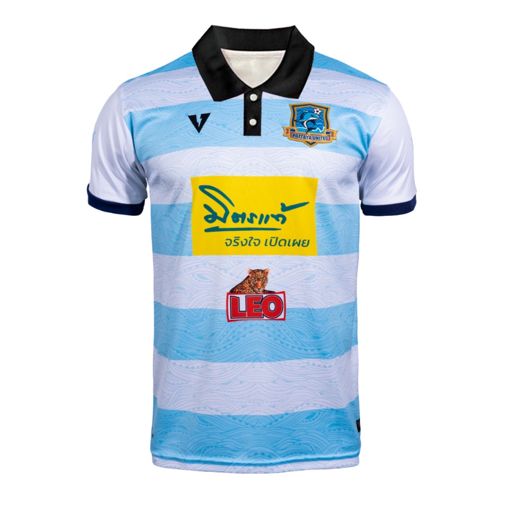 [สินค้าพร้อมส่ง] เสื้อฟุตบอลเหย้า พัทยา ยูไนเต็ด สีฟ้าขาว ของแท้ VECTOR 001 PATTAYA UNITED HOME JERS