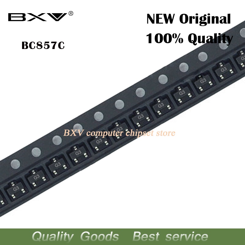 100 ชิ้น/ล็อต BC857 SOT-23 BC857C ทรานซิสเตอร์