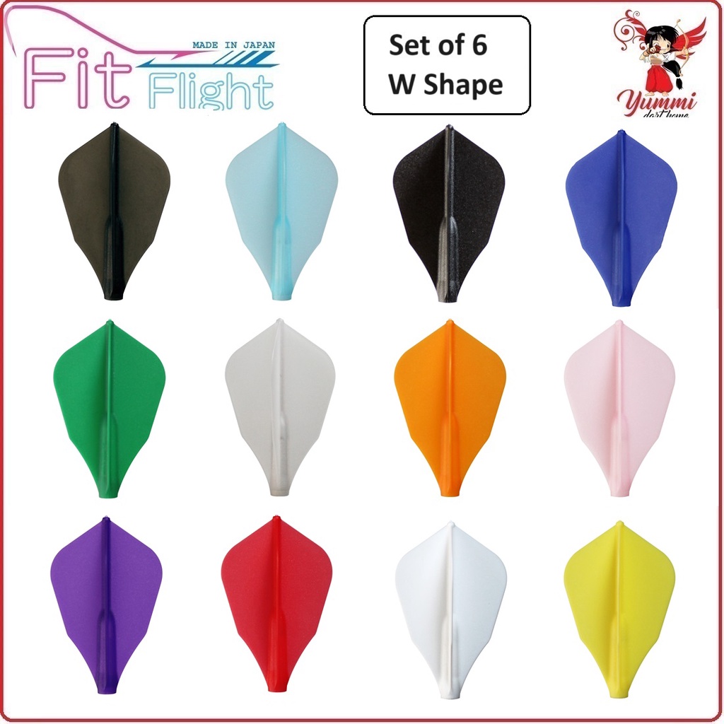 COSMO DART FLIGHT FIT FLIGHT - DART FLIGHT - ชุด 6 ชิ้น - W SHAPE (6 ชิ้น)