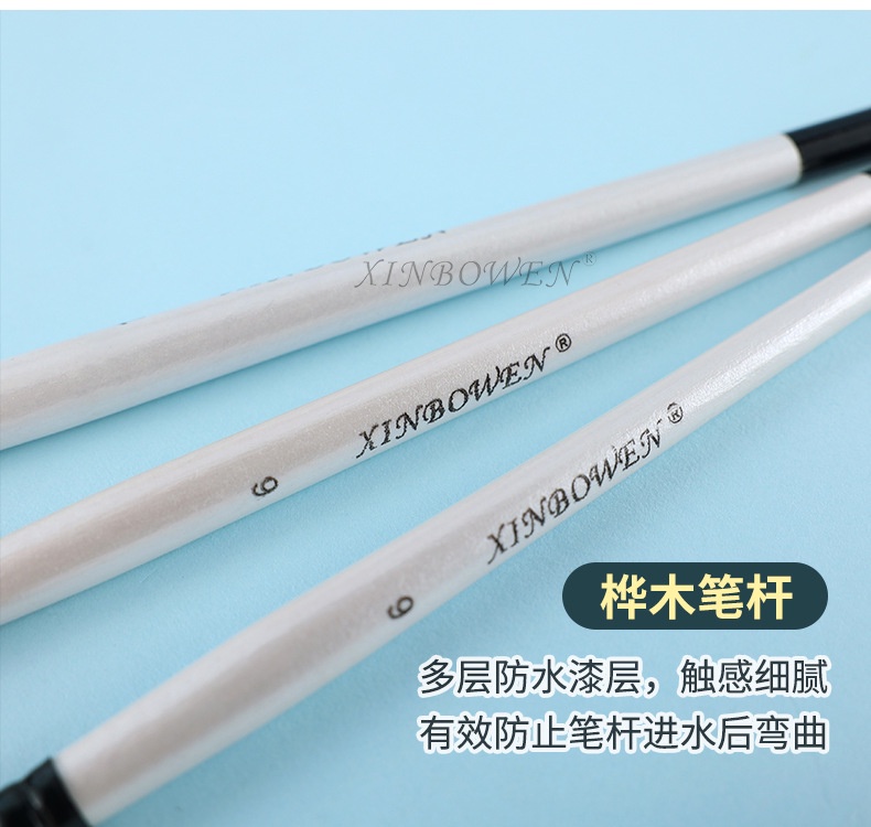 แปรงทาสี 10 ชิ้น ต่อชุด ทําโดยไนลอน / gouache / ภาพวาดอะคริลิค / ภาพวาดสีน้ํามัน / ภาพวาดสีน้ํา /