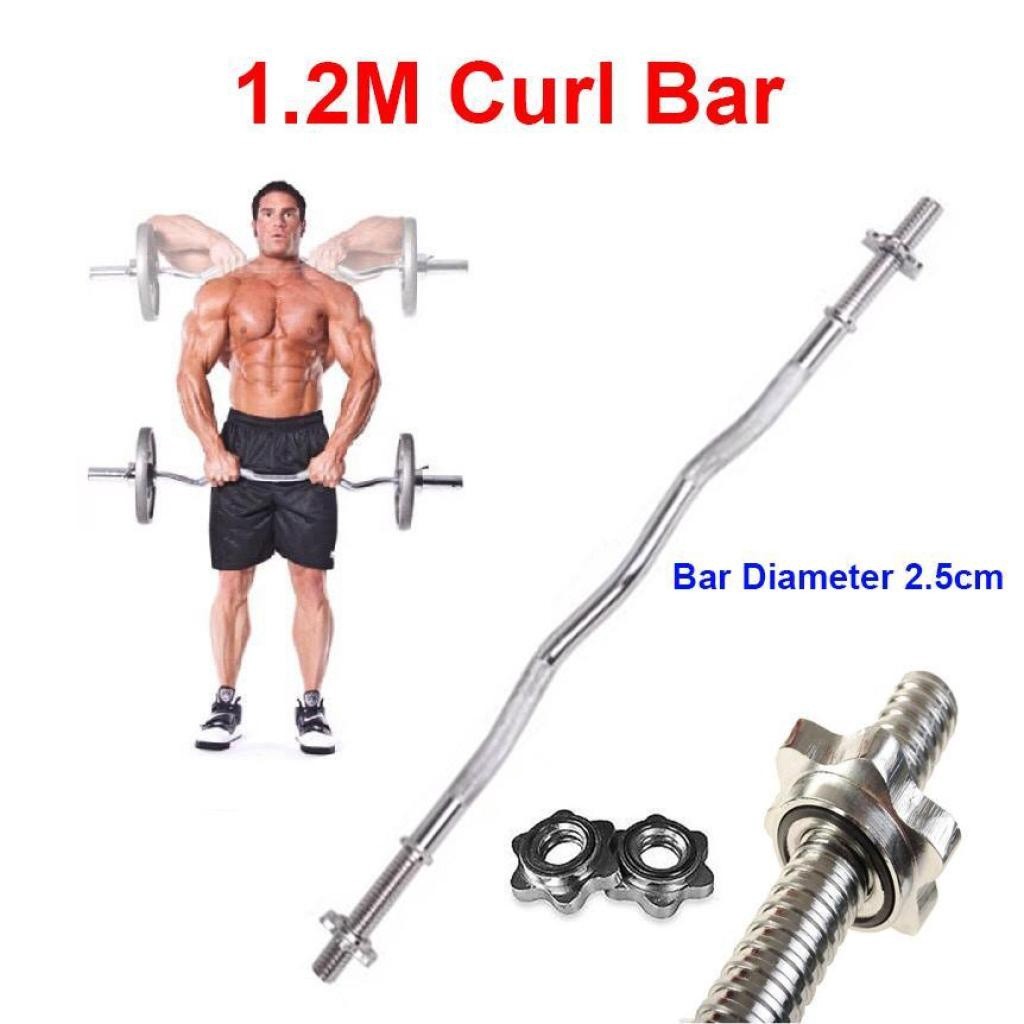 hot🔥การประกันคุณภาพ🔥 import MIRA Straight Barbell & Curl Barbell Ez Curl Bar Dumbbell Bar Gym Fit