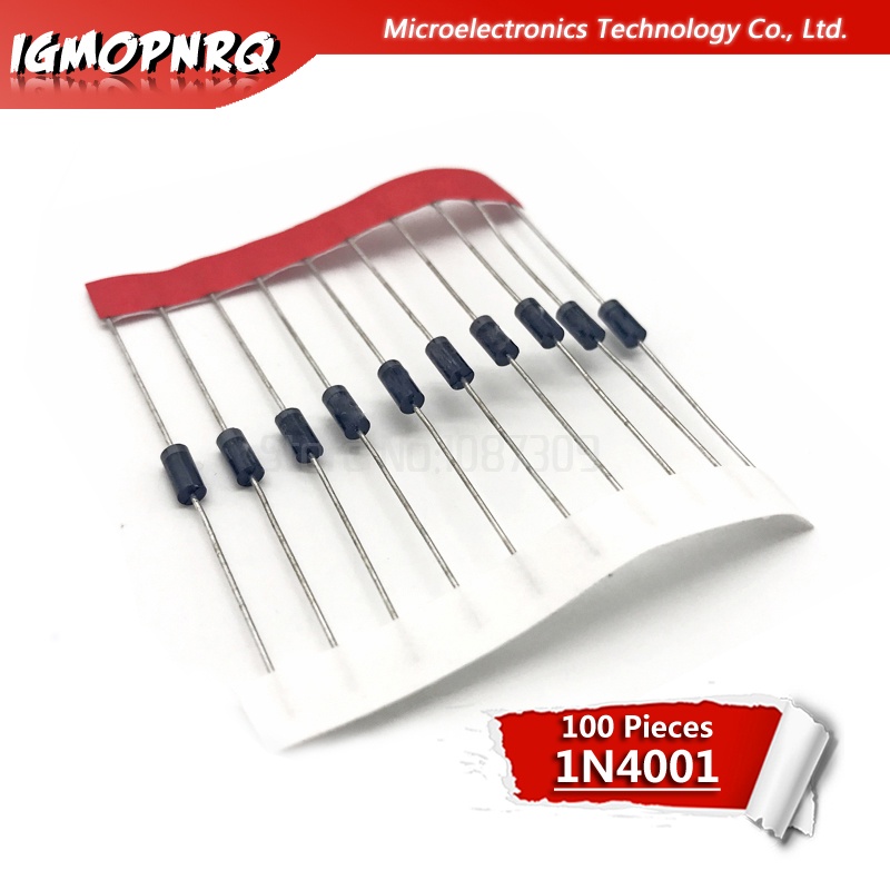100PCS Rectifier Diode IN4001 1A 50V DO-41 1N4001 ใหม่