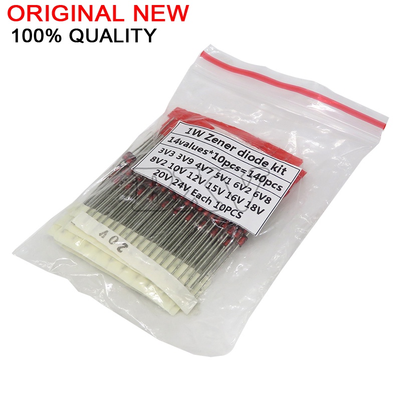 ชุดไดโอดซีเนอร์ 1W DO-41 3.3V-30V PUMUDDSY 14 ค่า *10 ชิ้น =140 ชิ้น