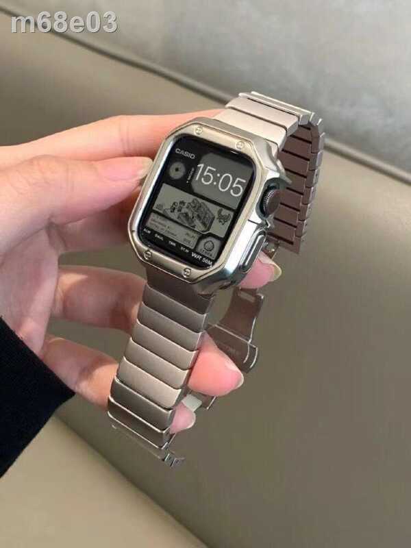 ✪ เหมาะสำหรับ Applewatch8ultra ตัวล็อกแบบผีเสื้อสายนาฬิกาโล