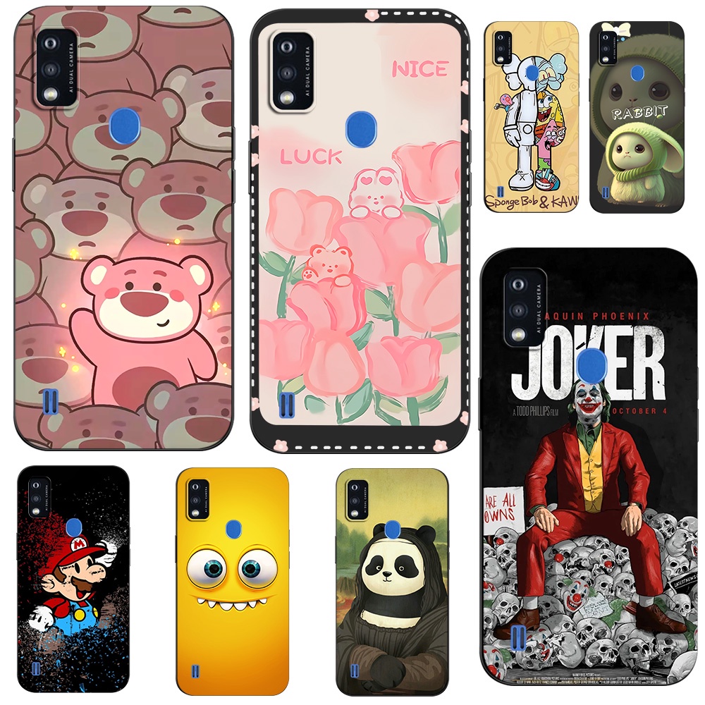 เคสโทรศัพท์สําหรับ Zte ใบมีด A51 กรณี Spiderman สตรอเบอร์รี่ Tulip Spongebob Lotoso Panda กระต่ายนักบินอวกาศผีเสื้อ Dragon Pikachu Mario Crayon Shinchan @1004