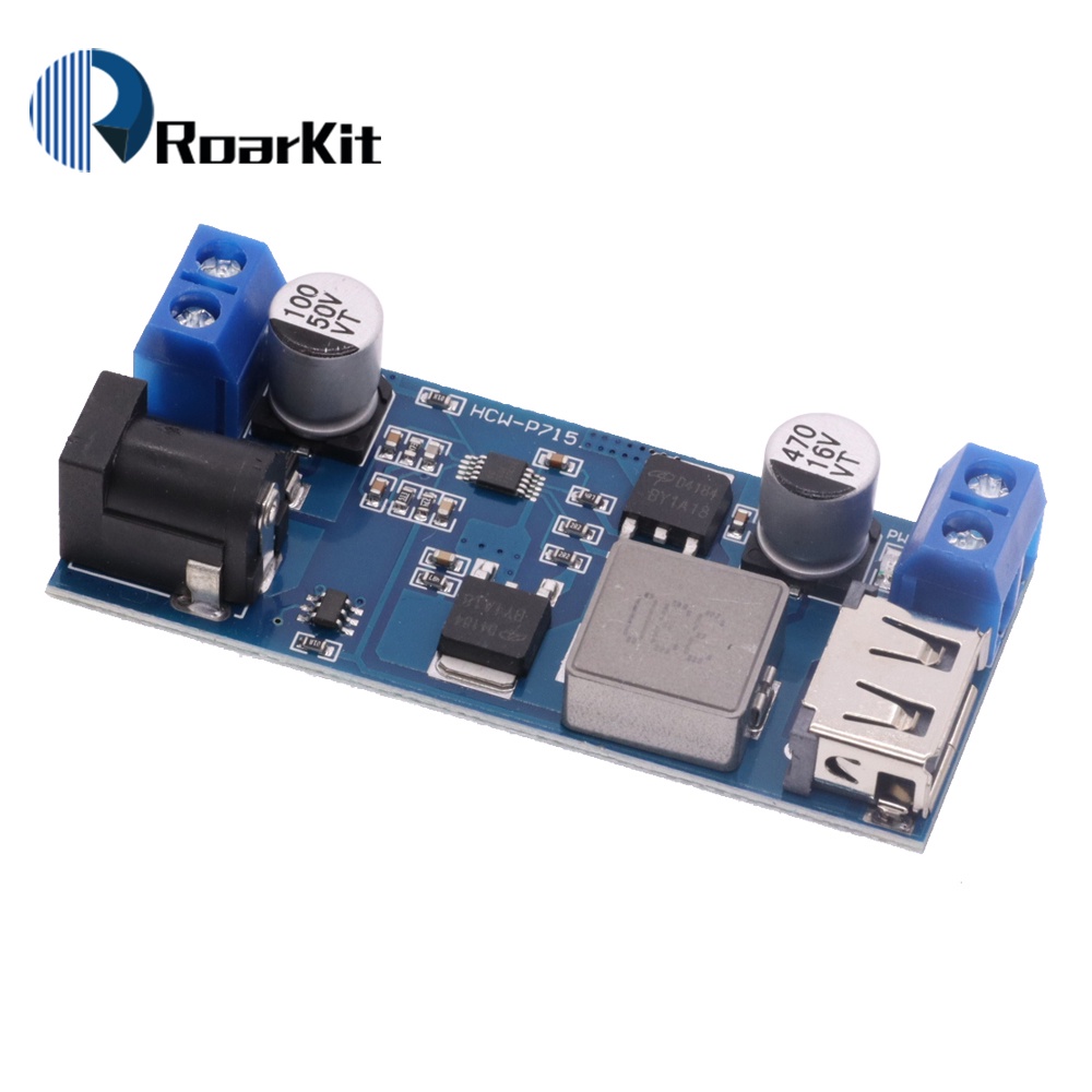 เปลี่ยน LM2596S DC-DC 24V/12V ถึง 5V 5A Step Down Power Supply Buck Converter ปรับ USB Step-Down โมดูลชาร์จสําหรับโทรศัพท์